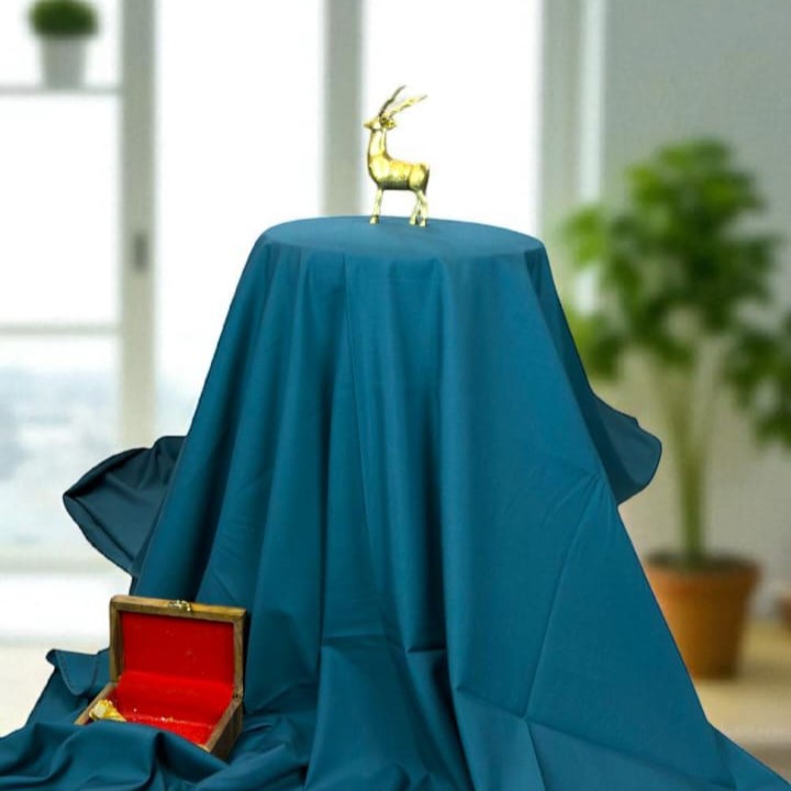 Deep Teal Blue Boski - Jewel Tone Formal Fabric