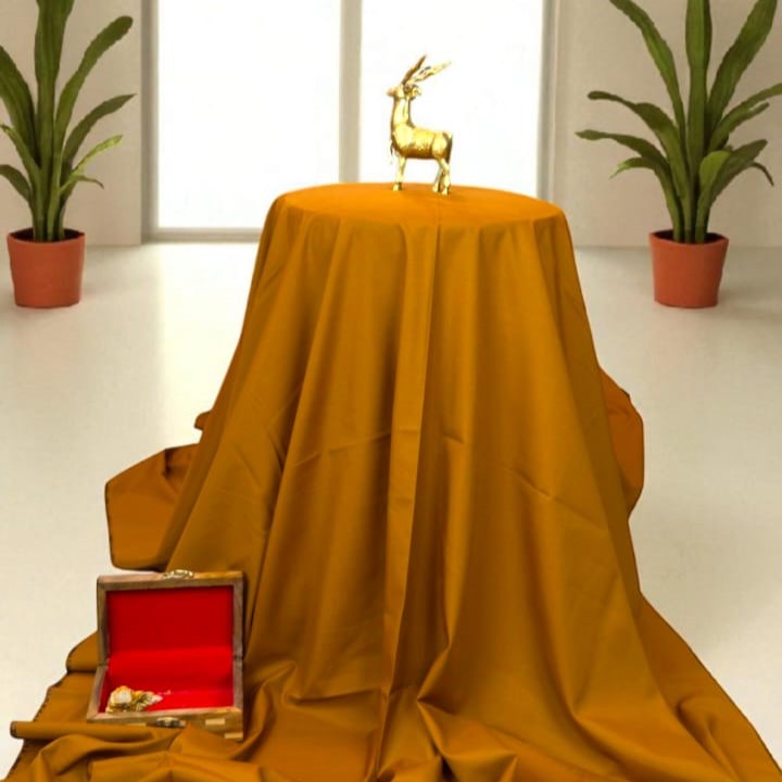 Earthy Deep Turmeric Boski - Rich Warm Autumnal Fabric