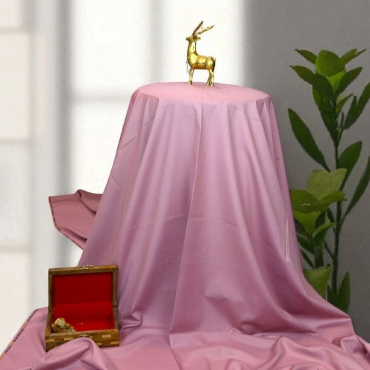 Elegant Dusty Mauve Boski - Sophisticated Unstitched Fabric