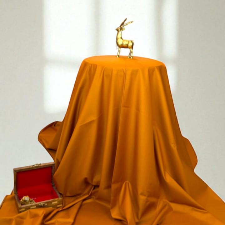 Intense Saffron Boski - Bold Festive Unstitched Fabric