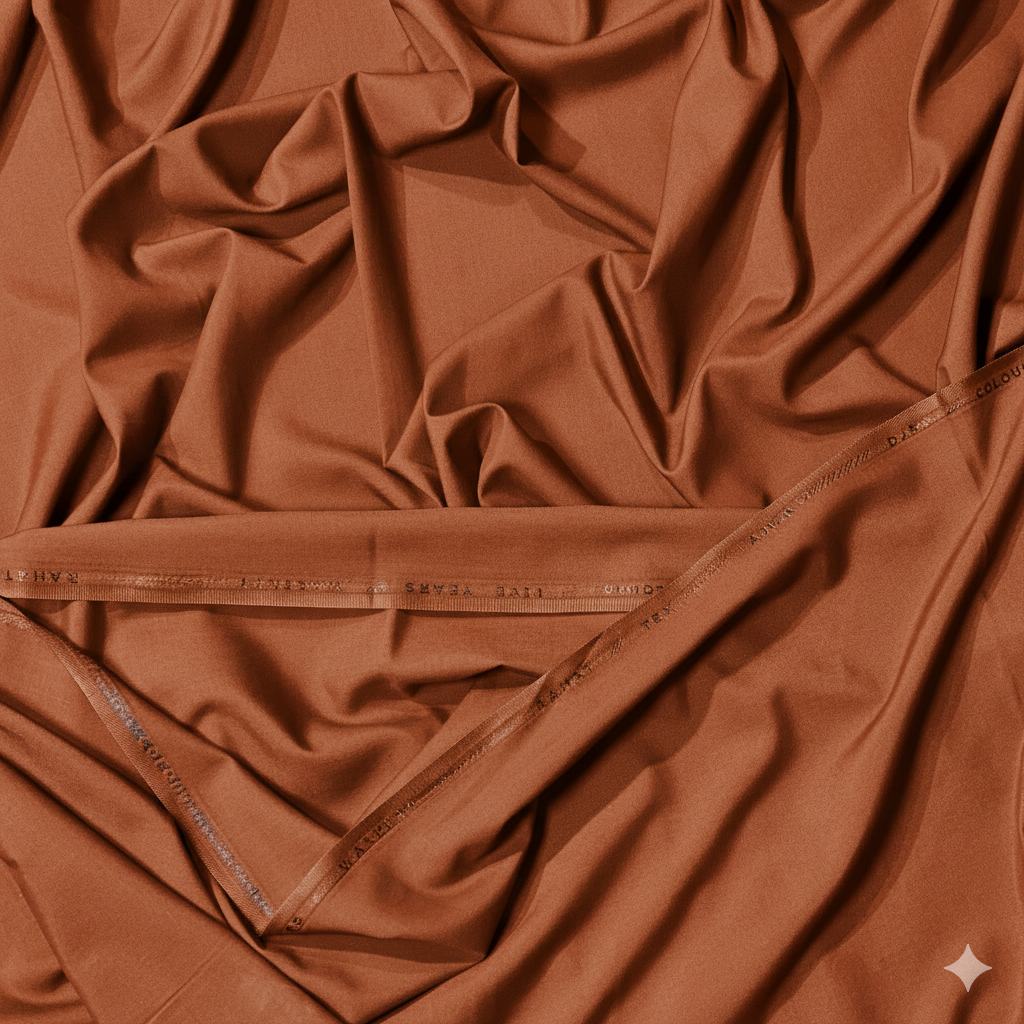Rahat Washnwear SUIT – Soft Touch, Stylish Finish | 4 SEASON STUFF | Rust Brown